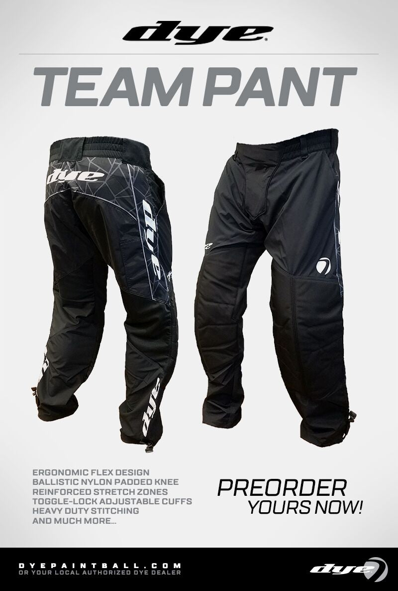 Dye Team Pants Black XL only available DYE South Africa