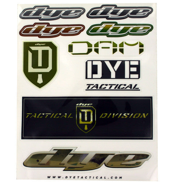 DYE Tactical Sticker Sheet