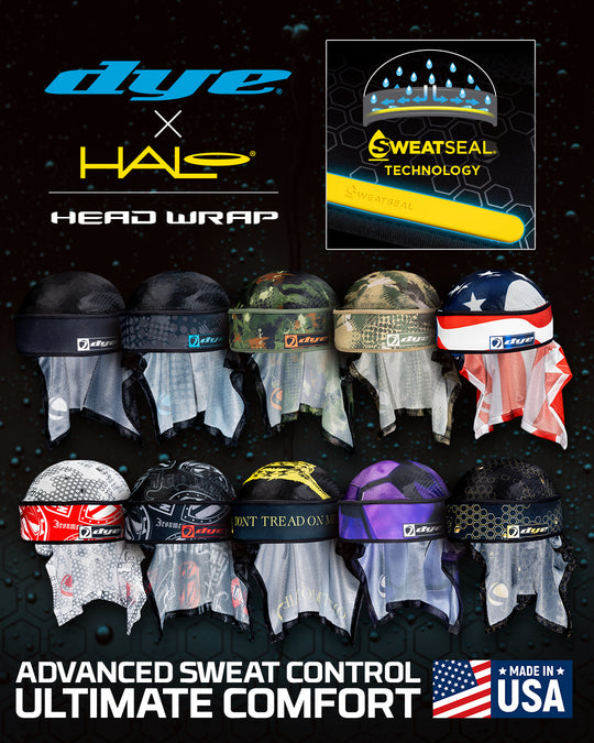 DYE HALO Head Wrap - BLK & HyperCam Available NOW.
