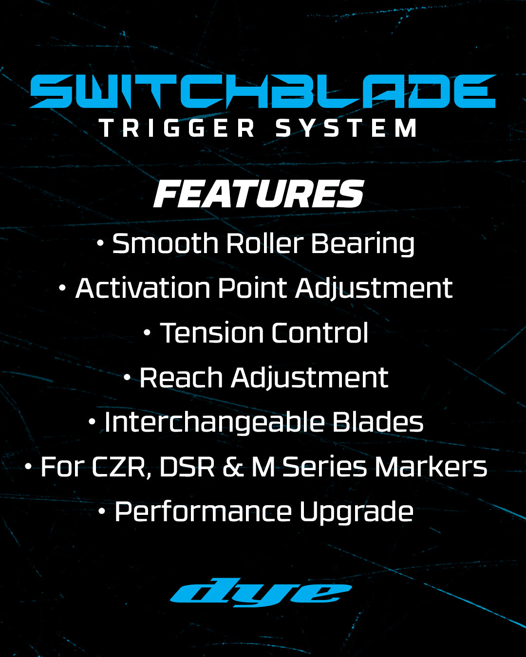 Dye LAB Switch Blade Triggers MXR/M2/M3/DLS/DSR+ Pro/CZR+