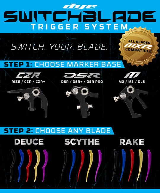 Dye LAB Switch Blade Triggers MXR/M2/M3/DLS/DSR+ Pro/CZR+